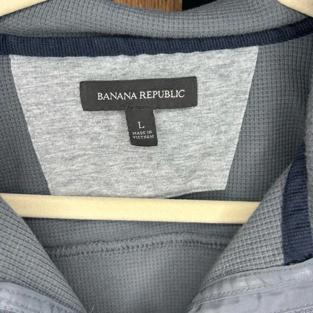 Banana Republic 1/4 Zip Gray Thermal Pullover – Men’s Size L